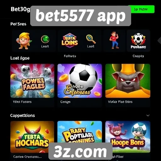 Comparativo de jogos disponíveis no bet5577 app
